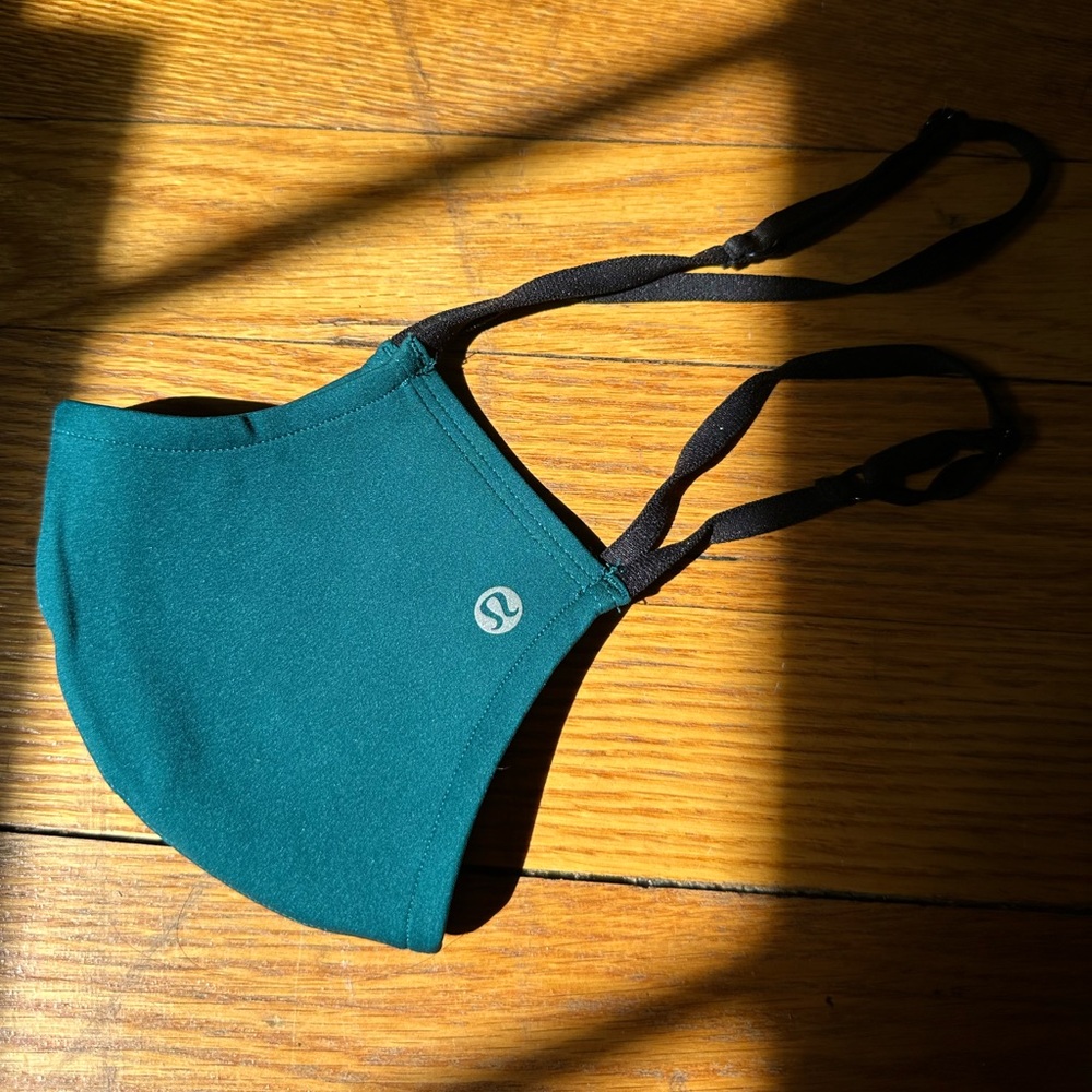Lululemon Face Mask Adjustable Dark Forest Green Emerald